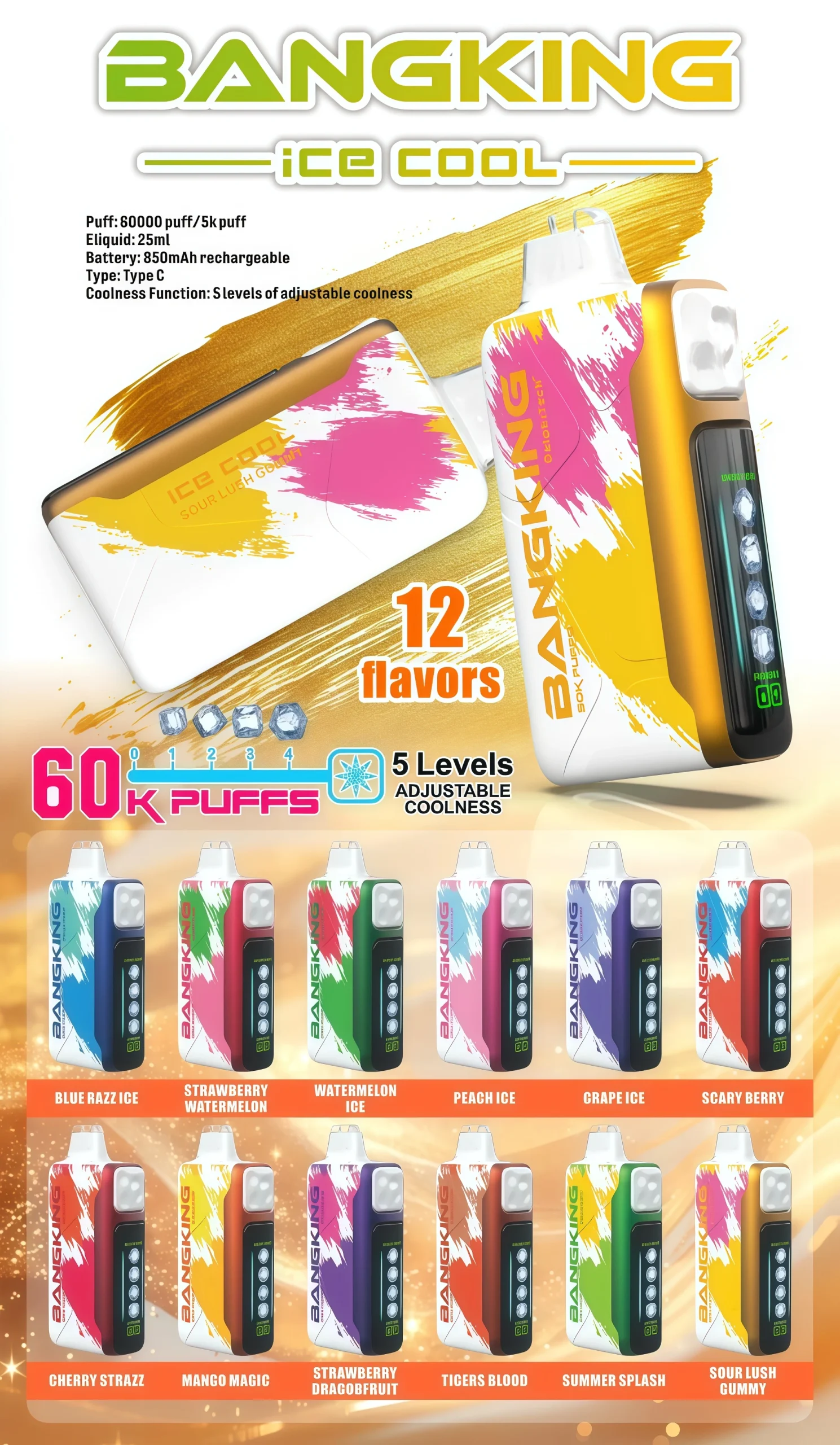 Bangking Ice Cool 60000 Puffs一次性電子煙
